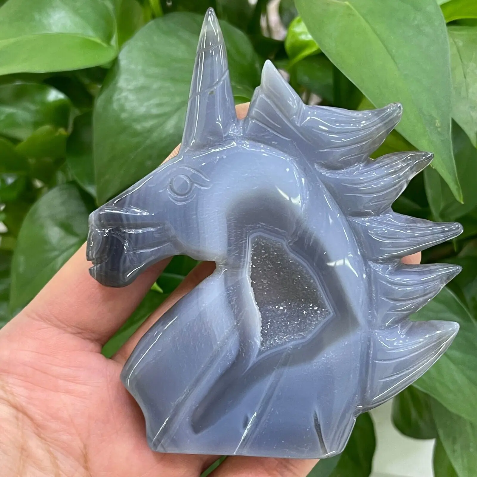 90mm Natural Crystal Cave Agate Hand -carved Unicorn Quartz Reiki Healing Aura 1pc
90mm Natural Crystal Cave Agate Hand -carved Unicorn Quartz Reiki Healing Aura 1pc
