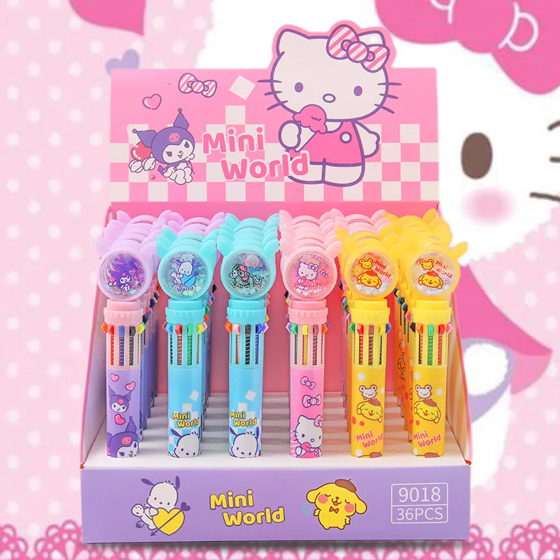 36pcs Sanrio 10colors Ballpoint Pen Kawaii Hellokitty Kuromi Student Writing Gel Pen School Supplies Office Stationery Wholesale
36pcs Sanrio 10colors Ballpoint Pen Kawaii Hellokitty Kuromi Student Writing Gel Pen School Supplies Office Stationery Wholesale
