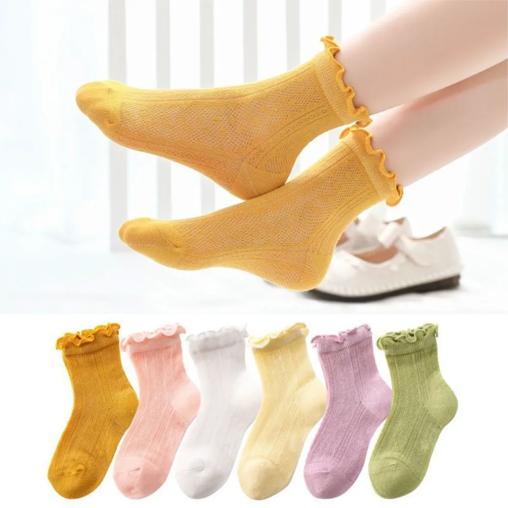 

Children's cotton sock girls thin tube stockings breathable mesh toddler socks Baby infatil de menina babies sokken