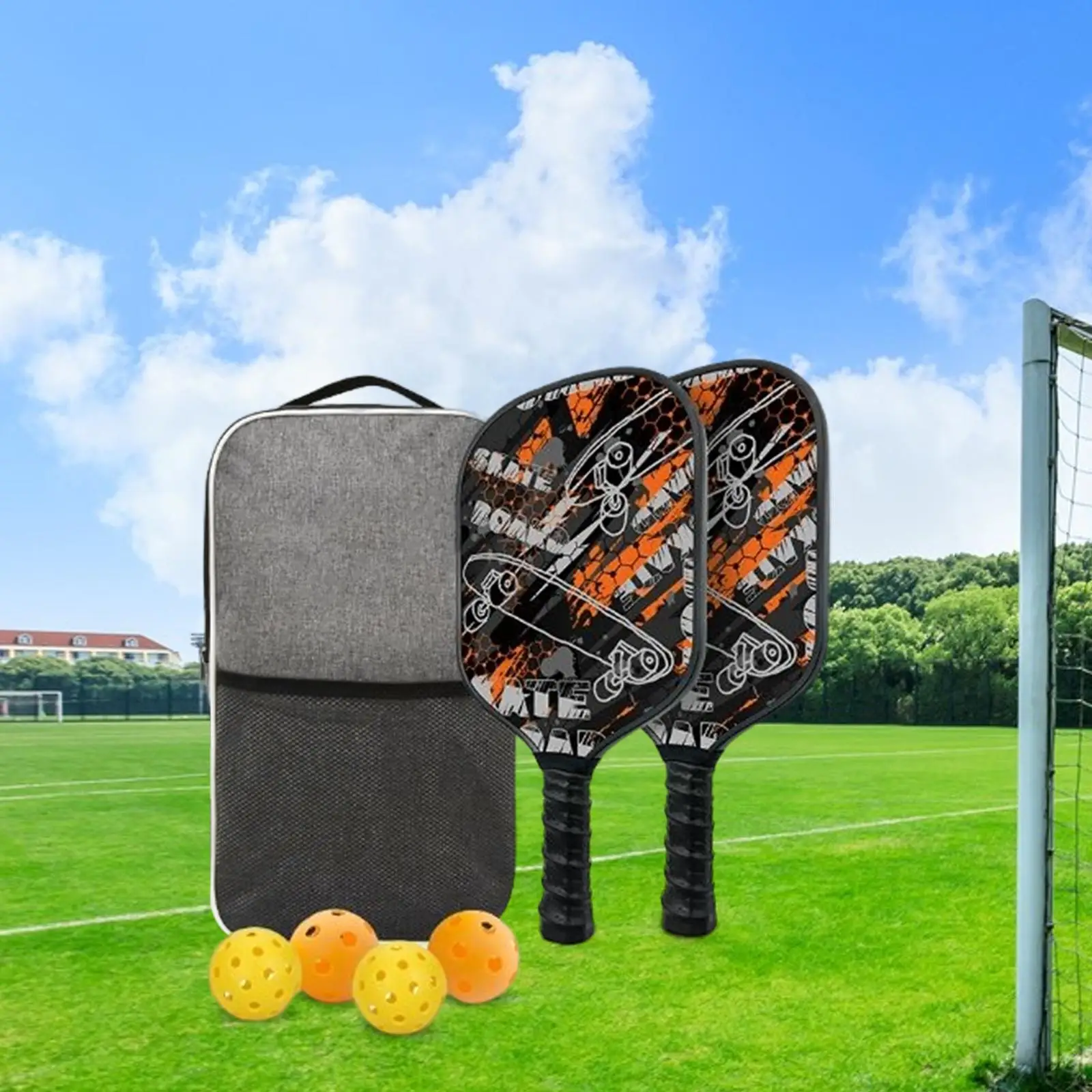 Pickleball Paddle Set 4 Pickleballs Fiberglass Includes 2 Rackets Lightweight Rackets for Indoor Men Women Adults Kids Beginners
Pickleball Paddle Set 4 Pickleballs Fiberglass Includes 2 Rackets Lightweight Rackets for Indoor Men Women Adults Kids Beginners