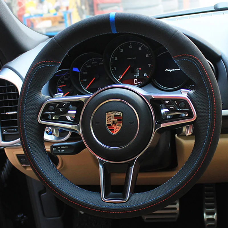 Luxury Genuine Leather Hand Sewn Car Steering Wheel Cover DIY Customize for Porsche Cayenne Panamera Macan 911 Skidproof Slim
Luxury Genuine Leather Hand Sewn Car Steering Wheel Cover DIY Customize for Porsche Cayenne Panamera Macan 911 Skidproof Slim