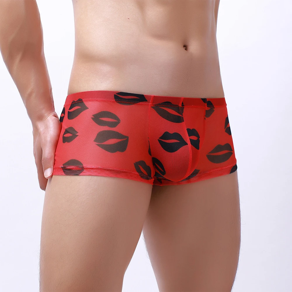 Heart Print Men's Mesh Boxer Briefs Low-Rise Men Casual Underwear Thin Breathable Underpants Soft Male Boxers Quick-Drying, Cool
Heart Print Men's Mesh Boxer Briefs Low-Rise Men Casual Underwear Thin Breathable Underpants Soft Male Boxers Quick-Drying, Cool