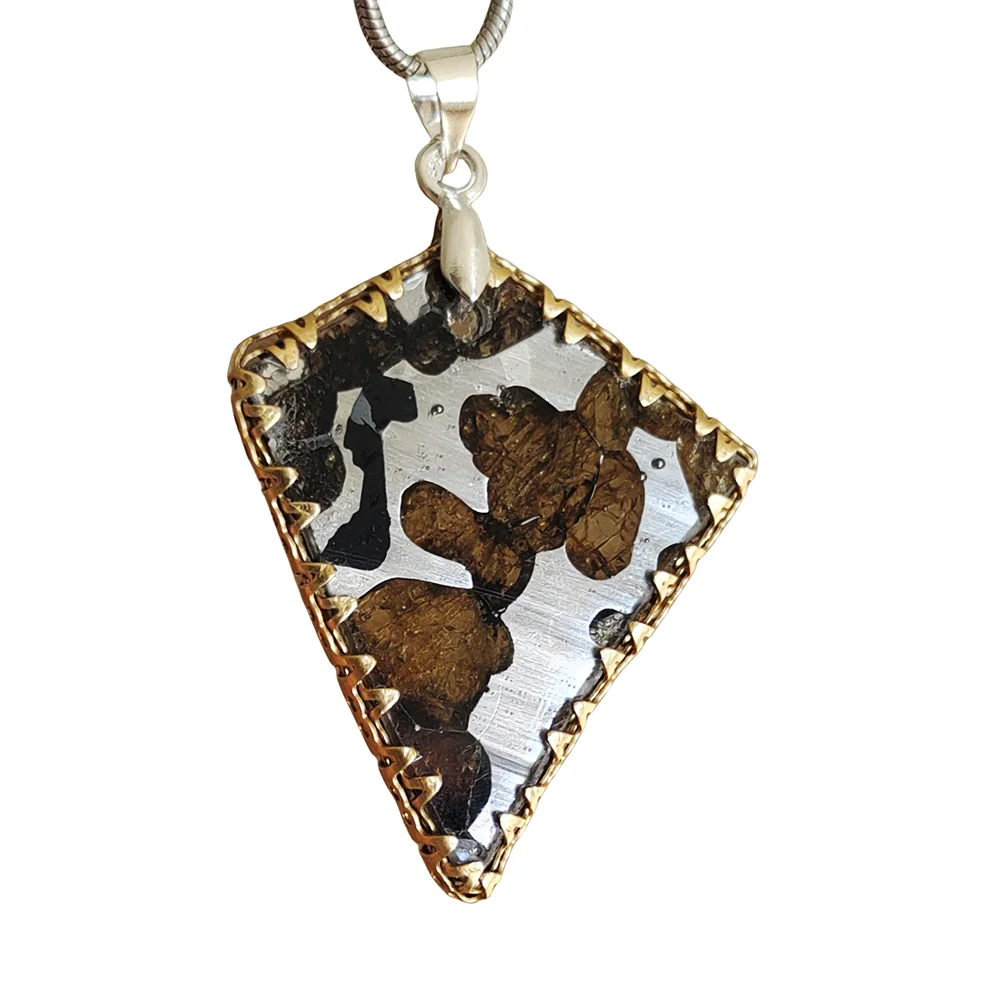 Brenham Olive Meteorite Pendant Olive Meteorite Necklace Men's And Women's Jewelry Natural Meteorite Material - QB202
Brenham Olive Meteorite Pendant Olive Meteorite Necklace Men's And Women's Jewelry Natural Meteorite Material - QB202