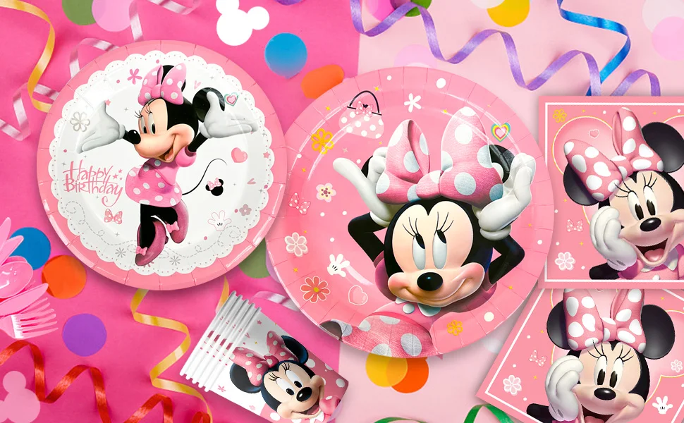Minnie Birthday Party Supplies,113pcs Minnie Mouse Party Decorations Tableware Set-Plates Napkins Cup etc Minnie Party Tableware Minnie Birthday Party Supplies,113pcs Minnie Mouse Party Decorations Tableware Set-Plates Napkins Cup etc Minnie Party Tableware