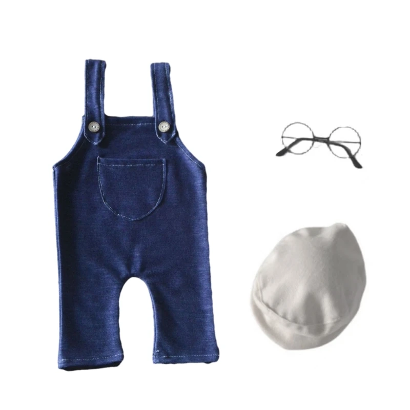 0-2M Baby Photo Clothes Overalls Jumpsuit Hat Glasses Newborn Photography Costume Set Infant Photoshoots Outfit
0-2M Baby Photo Clothes Overalls Jumpsuit Hat Glasses Newborn Photography Costume Set Infant Photoshoots Outfit