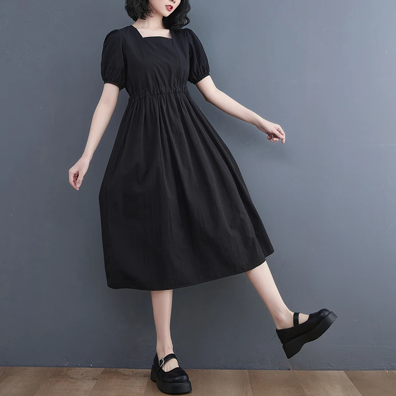 2022 New Arrival Japanese Style Square Collar Street Fashion Sweet Gril's Black Summer Dress Slim Waist Women Casual Midi Dress
2022 New Arrival Japanese Style Square Collar Street Fashion Sweet Gril's Black Summer Dress Slim Waist Women Casual Midi Dress