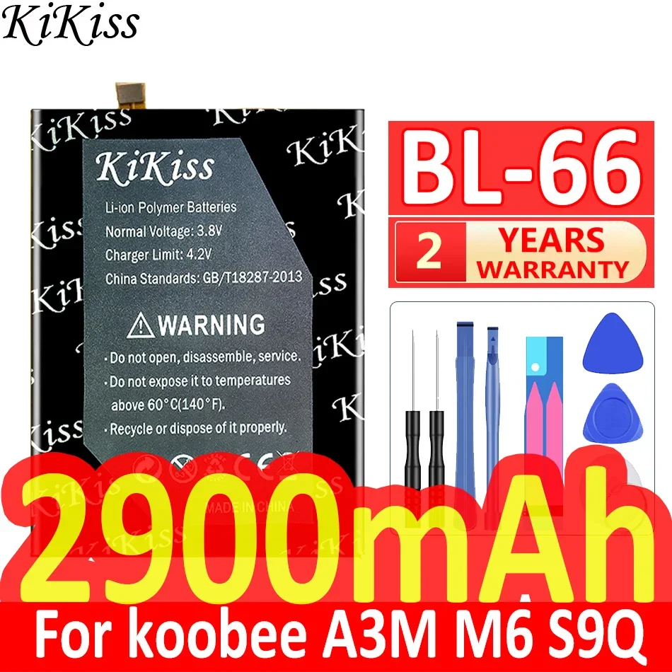 

2900mAh KiKiss Powerful Battery BL66 For koobee A3M M6 S9Q S500Q S503 BL-66/71/72CT BL-71 BL-72CT Mobile Phone Batteries