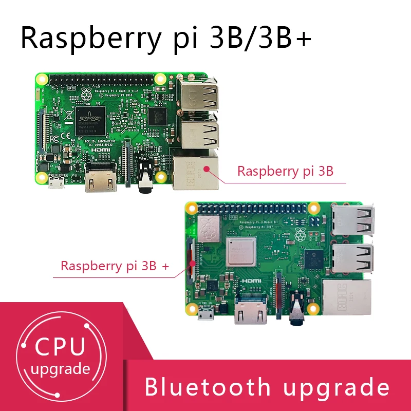 

Original Raspberry Pi 3 Model B /3B+ Plus BCM2837 1.2G ,Raspberry Pi 3 B+ with 2.4G & 5G WIFI 4.2 Bluetooth and PoE
