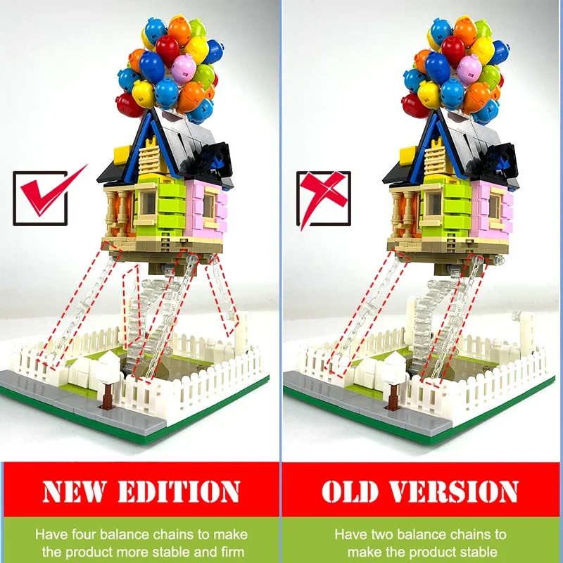 686PCS Flying Float Balloon House Building Block City Architecture Tensegrity Sculptures Classic with Figure Animal Children Toy 686PCS Flying Float Balloon House Building Block City Architecture Tensegrity Sculptures Classic with Figure Animal Children Toy