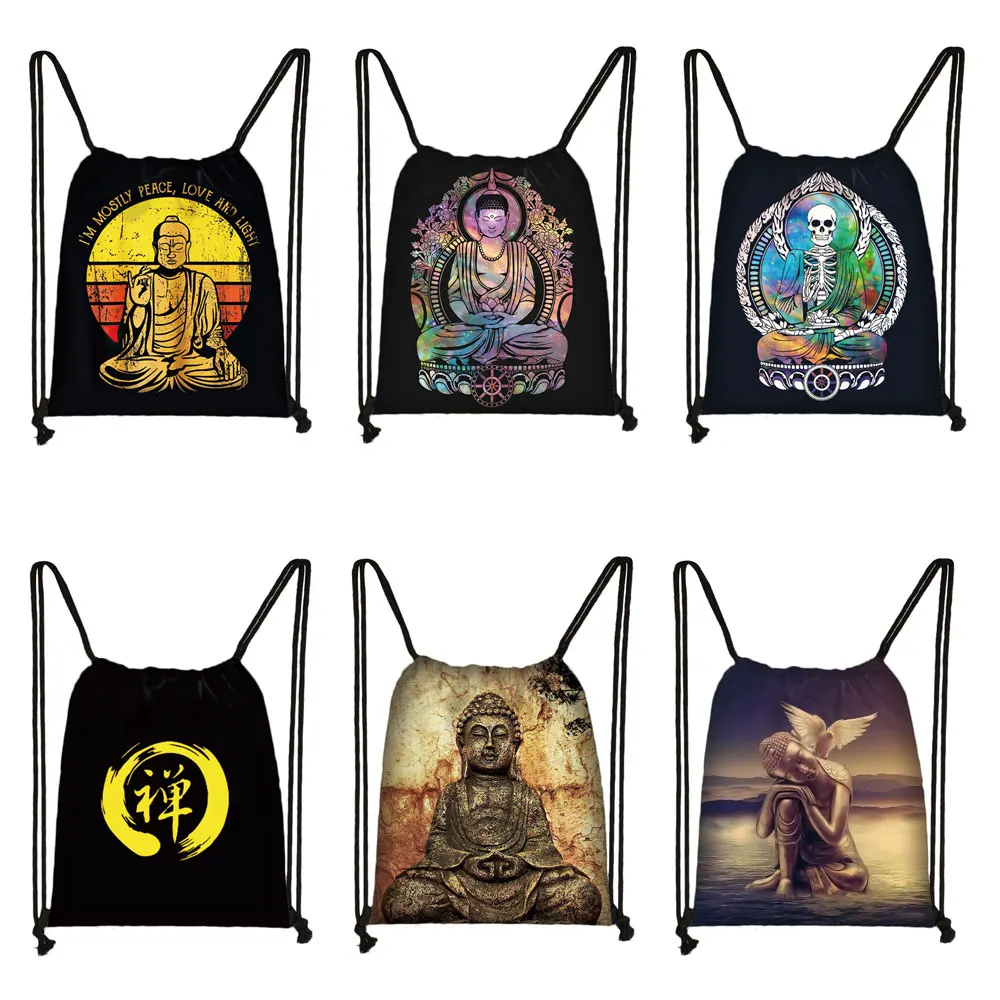 Meditation Buddha Backpack Women Men Drawstring Bag Buddhism Dhyana Travel Bags Siddhartha Gautama Storage Bags Shoes Holder
Meditation Buddha Backpack Women Men Drawstring Bag Buddhism Dhyana Travel Bags Siddhartha Gautama Storage Bags Shoes Holder