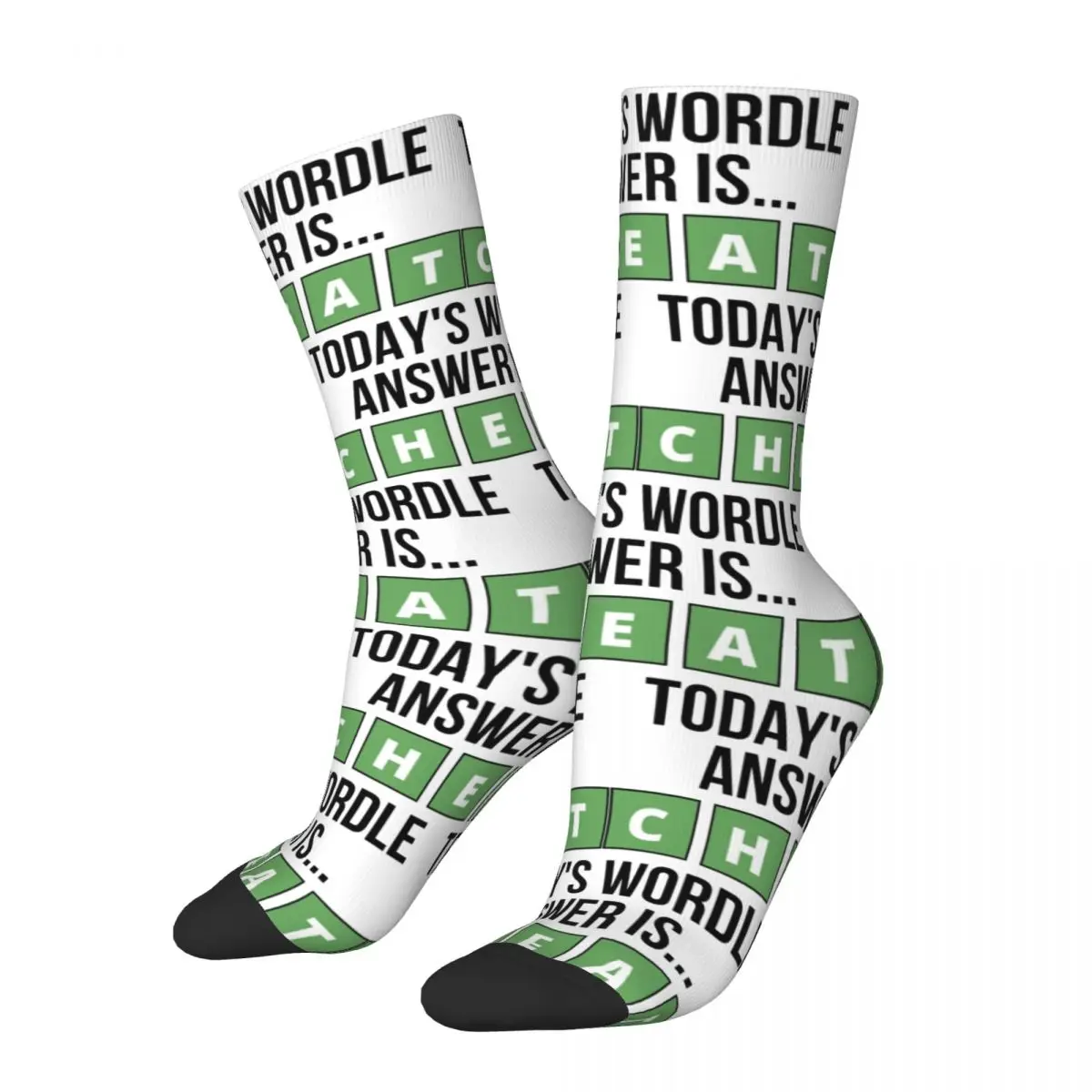 

Cool Today's Wordle Answer Is Cheat Sports Socks Polyester Middle Tube Socks for Women Men Non-slip