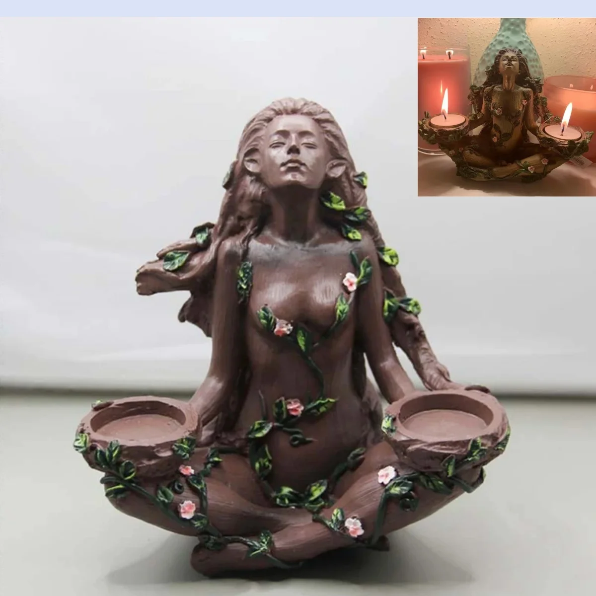 Female Tree Spirit Gothic Witchcraft Candlestick Forest Protector Natural Balance Candle Candlestick Desktop Decoration Ornament
Female Tree Spirit Gothic Witchcraft Candlestick Forest Protector Natural Balance Candle Candlestick Desktop Decoration Ornament