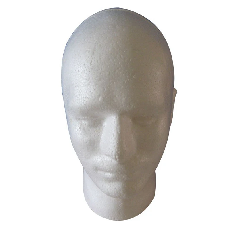 

3X Male Wig Display Cosmetology Mannequin Head Stand Model Foam White