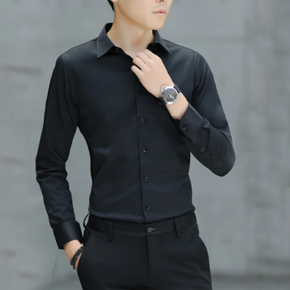 Men Fashion Slim Fit Long Sleeve Casual Business Formal Dress Tops Shirts Professional Dress Shirt Lapel Button Men's T-shirt
Men Fashion Slim Fit Long Sleeve Casual Business Formal Dress Tops Shirts Professional Dress Shirt Lapel Button Men's T-shirt