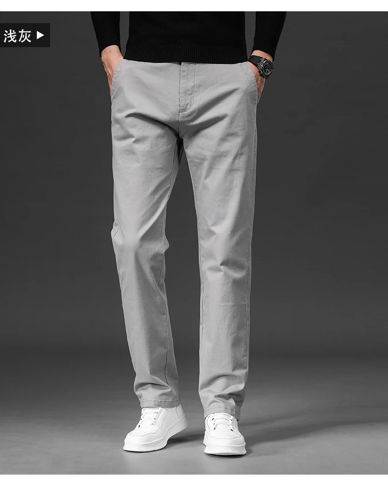 New in Spring Casual Pants Men Straight Fit Cotton Stretch Chino Trouser Male Formal Work Business Dress Khaki Fashion Regular 58 S46d6ccc505d94545996be2b09f19be4cp