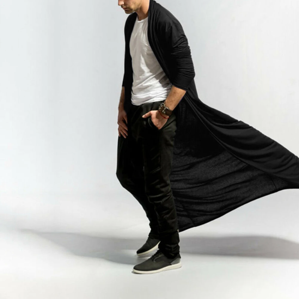 Spring Autumn Full Length Men's Baggy Casual Coats Cape Loose Long Cardigans Cloak Tops Outwear Men Jackets Clothing
Spring Autumn Full Length Men's Baggy Casual Coats Cape Loose Long Cardigans Cloak Tops Outwear Men Jackets Clothing