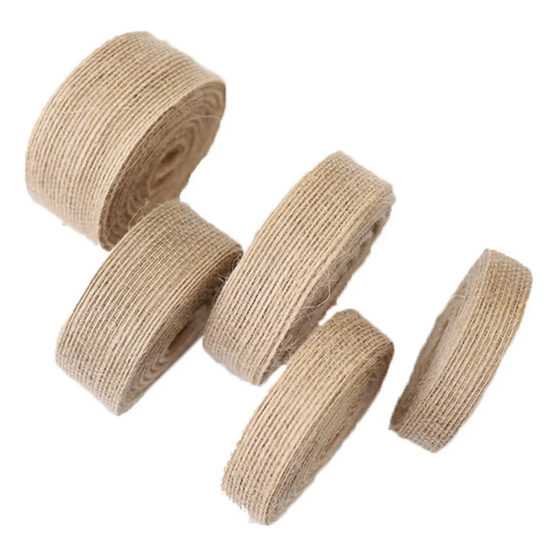 5M/Roll Natural Jute Ribbons Fabric Wedding Crafts Hemp Jute Gift Bows Sewing Clothing DIY Christmas Decoration Accessories
5M/Roll Natural Jute Ribbons Fabric Wedding Crafts Hemp Jute Gift Bows Sewing Clothing DIY Christmas Decoration Accessories