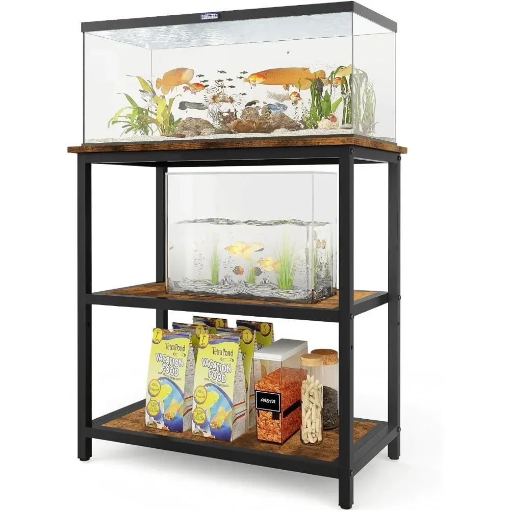 

10-20 Gallon Fish Tank Stand Reptile Terrariums Turtle Tank Table Mini Aquarium Tanks Metal Aquarium Stand With Adjustable Shelf