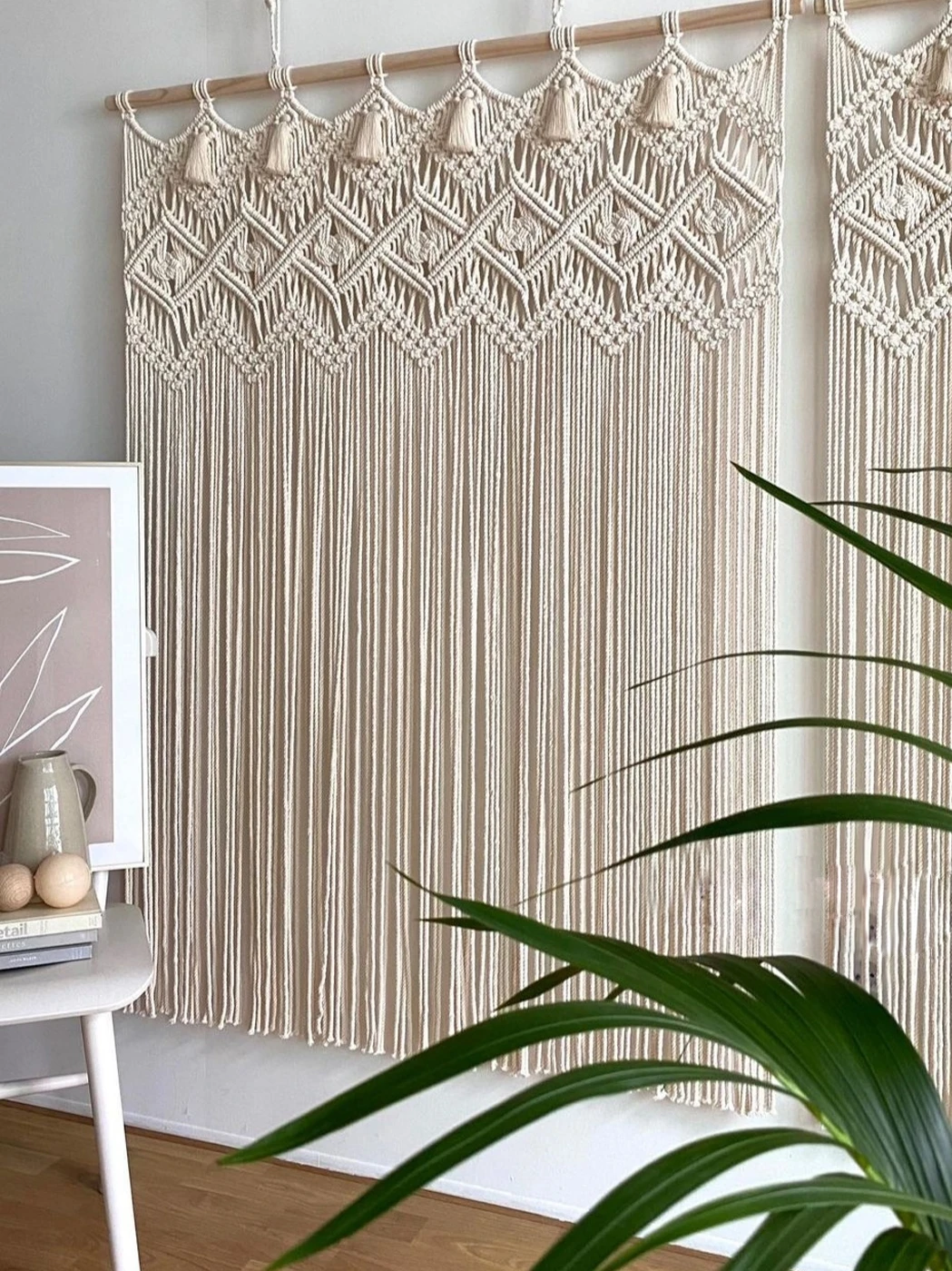 Wedding Macrame Tapestry Curtain - Handwoven Boho Wall Hanging & Door Decor 4 S46dc5a3d1def4ce99b9c922e6049902bb