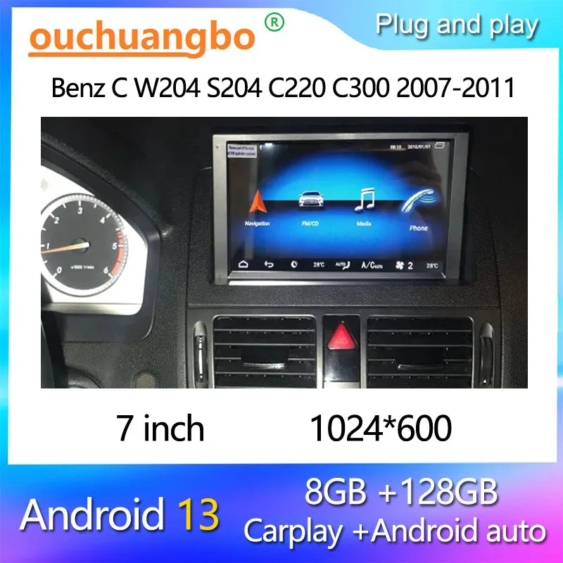 Ouchuangbo recorder for 8 inch Benz C W204 S204 C220 C300 2007-2011 radio stereo gps navigation carplay multimedia player
Ouchuangbo recorder for 8 inch Benz C W204 S204 C220 C300 2007-2011 radio stereo gps navigation carplay multimedia player