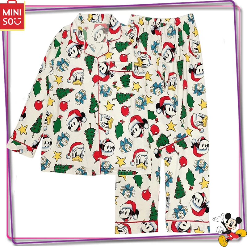 Miniso Disney Mickey Mouse Women's Pajamas Y2K Cartoon Warm Home Furnishings Long Sleeve Pants Casual Pajamas Clothing
Miniso Disney Mickey Mouse Women's Pajamas Y2K Cartoon Warm Home Furnishings Long Sleeve Pants Casual Pajamas Clothing