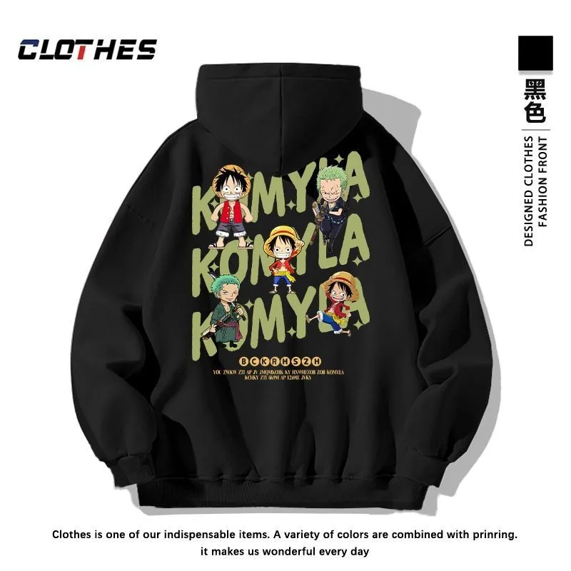 One Piece Cartoon Sweatshirt Luffy Zoro Nami Usopp Chopper Winter New Creative Printed Loose Hooded Top Jacket Fashion Couple
One Piece Cartoon Sweatshirt Luffy Zoro Nami Usopp Chopper Winter New Creative Printed Loose Hooded Top Jacket Fashion Couple