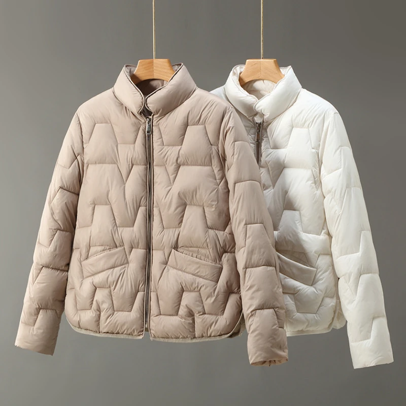

Женская Стеганая куртка на хлопковом наполнителе, короткая приталенная куртка в Корейском стиле, верхняя одежда, зима 2024