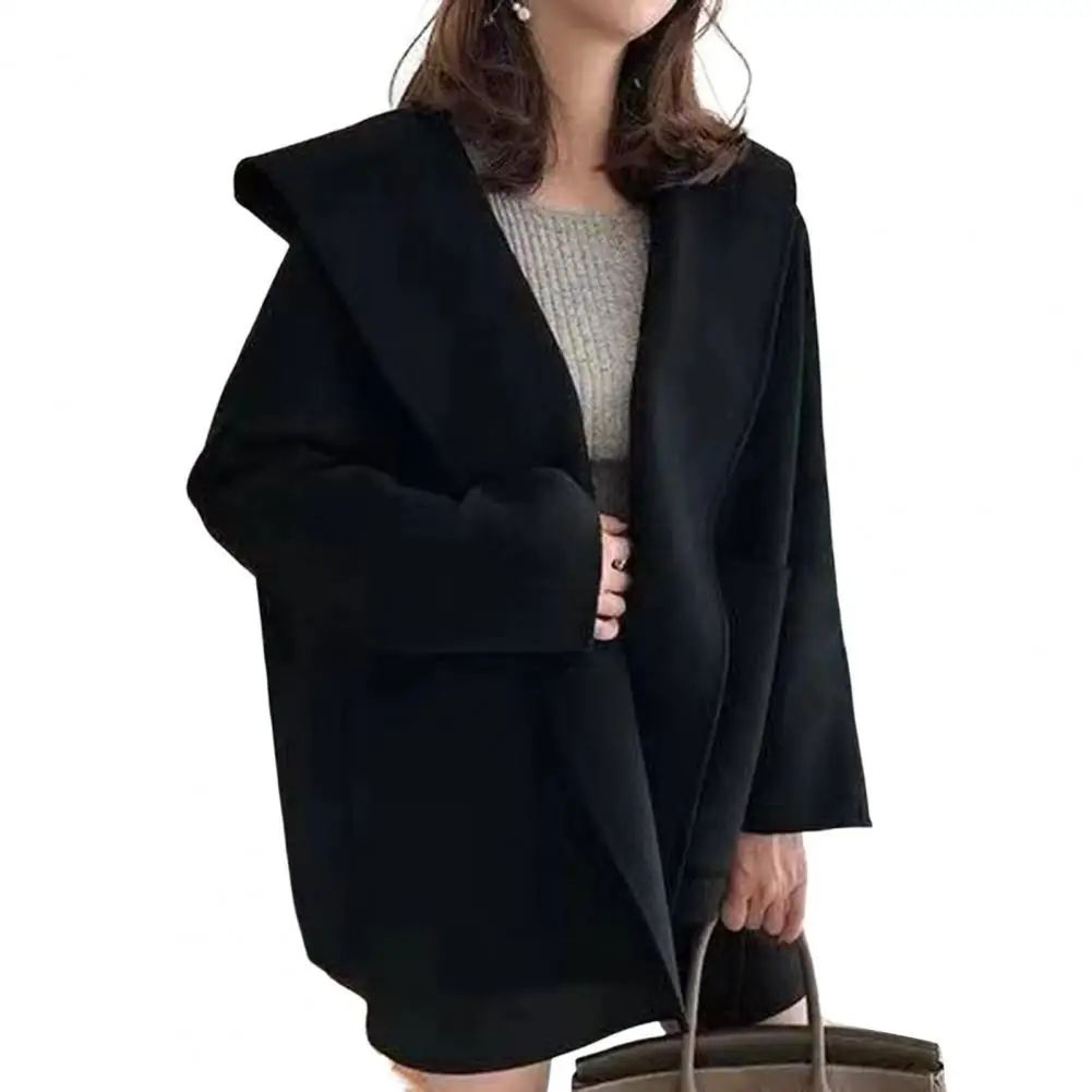 Hooded Long Sleeve Open Stitch Women Harajuku Coat Autumn Winter Cloak Style Cardigan Overcoat Daily Outwear
Hooded Long Sleeve Open Stitch Women Harajuku Coat Autumn Winter Cloak Style Cardigan Overcoat Daily Outwear