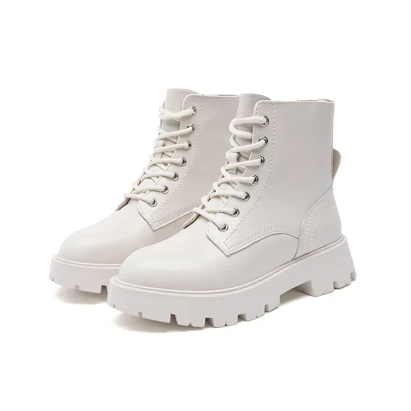 New Style Women's Marton Boots Genuine Leather Autumn Lace-up Motorcycle Boots Ladies British Style Women's Ankle Boots
New Style Women's Marton Boots Genuine Leather Autumn Lace-up Motorcycle Boots Ladies British Style Women's Ankle Boots