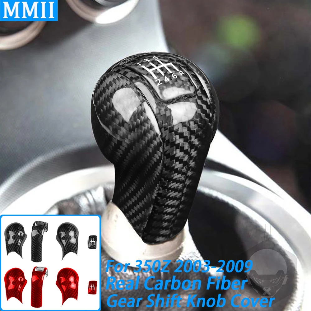 For Nissan 350Z Z33 2003-2009 Real Dry Carbon Fiber Gear Shift Knob Cover Trim Car Interior Decoration Retrofitting Accessories
For Nissan 350Z Z33 2003-2009 Real Dry Carbon Fiber Gear Shift Knob Cover Trim Car Interior Decoration Retrofitting Accessories
