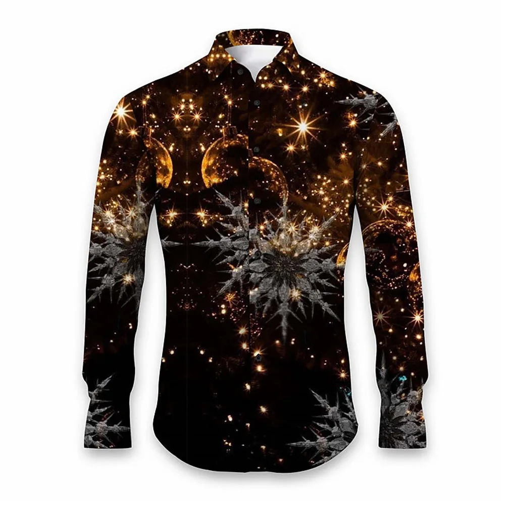 New Men's Christmas Fireworks Snowflake Print Shirt Men's Breathable Breasted Shirt Men's Summer Casual Wear Men's Fashion Top
New Men's Christmas Fireworks Snowflake Print Shirt Men's Breathable Breasted Shirt Men's Summer Casual Wear Men's Fashion Top