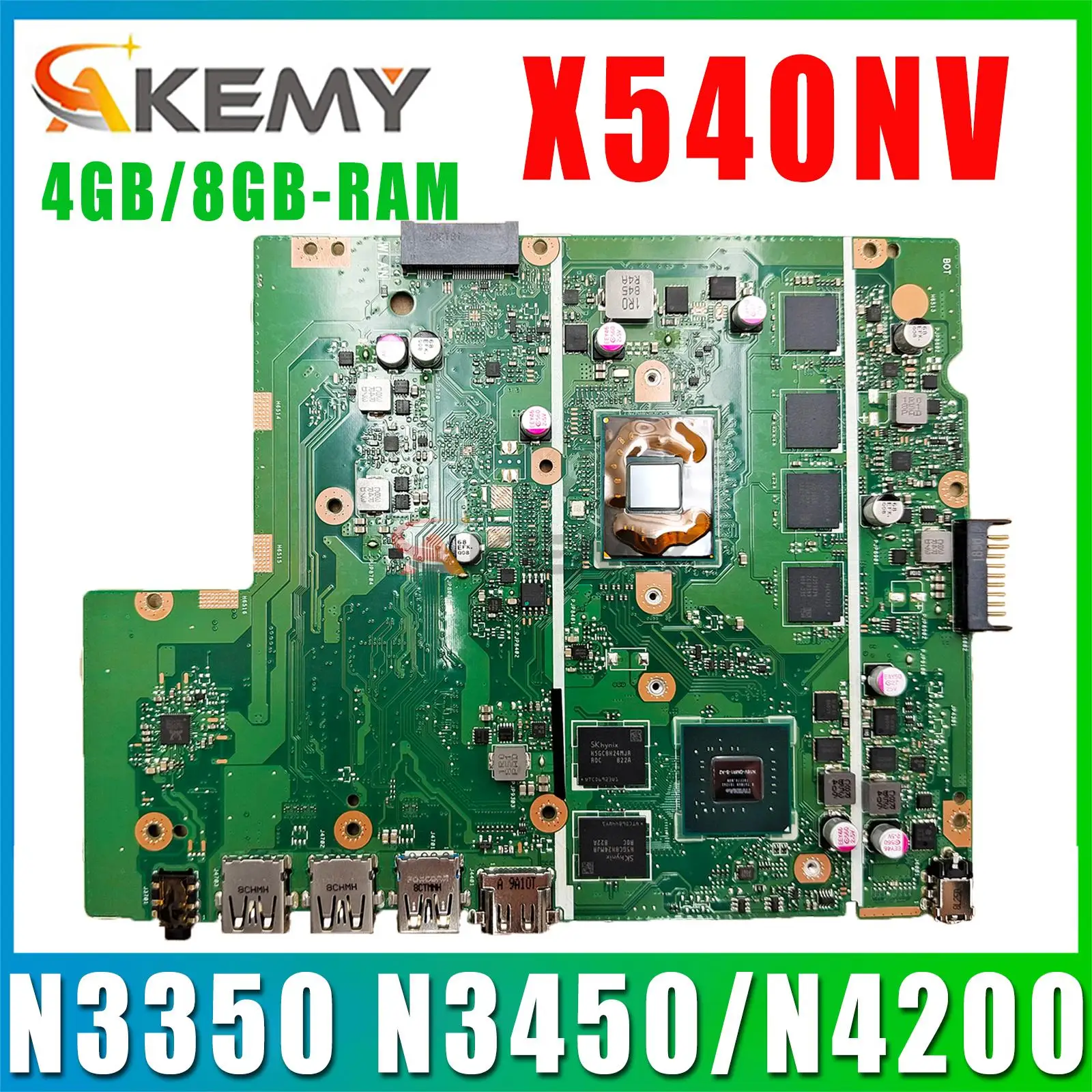 Mainboard X540NV X540N D540NV F540NV A540NV R540NV X580NV Laptop Motherboard N3350 N3450/N4200 920MX/V2G RAM-4GB/8GB
Mainboard X540NV X540N D540NV F540NV A540NV R540NV X580NV Laptop Motherboard N3350 N3450/N4200 920MX/V2G RAM-4GB/8GB