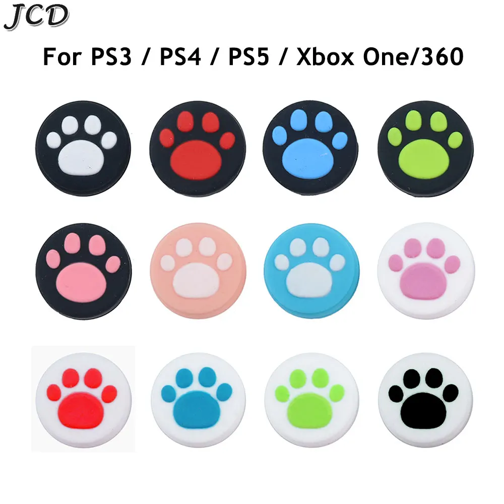 

JCD 1pcs Cat Paw Thumb Stick Grip Cap For PS3 /PS4 /PS5 /Xbox One / Xbox 360 Controller Gamepad Silicone Analog Joystick Cover