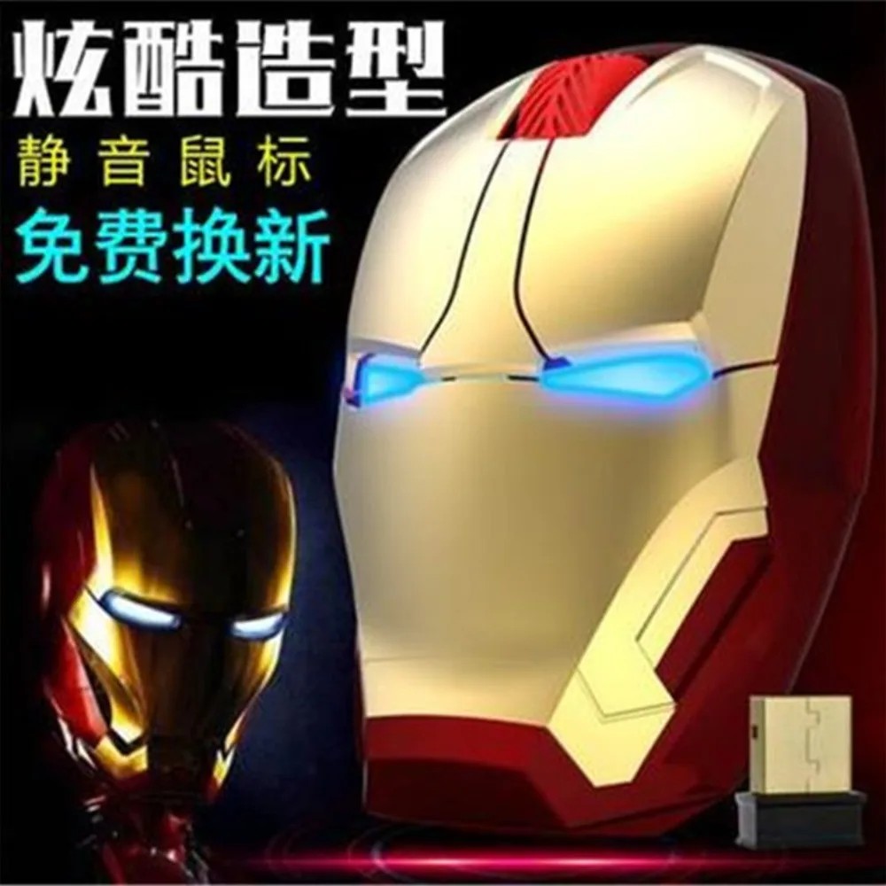 

Cool Wireless Iron Man Mouse Mice Ergonomic 2.4g Portable Mobile Computer Click Optical Usb Receiver For Pc Laptop Mac Book Toys