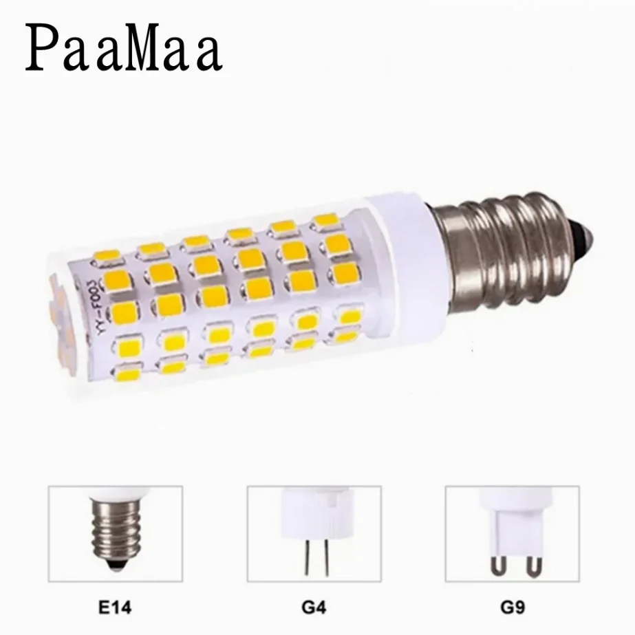 

PaaMaa LED Bulb 3W 5W 7W G4 G9 E14 LED Lamp AC 220V LED Corn Bulb SMD2835 360 Beam Angle Replace Halogen Chandelier Lights