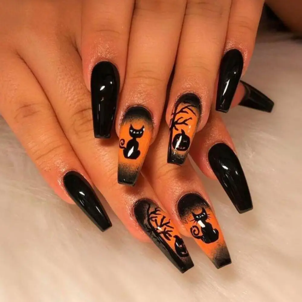 Medium Length Halloween Almond Fake Nails Pointed Head Square Head Ballerina False Nail Full Cover Wearable Manicure
Medium Length Halloween Almond Fake Nails Pointed Head Square Head Ballerina False Nail Full Cover Wearable Manicure