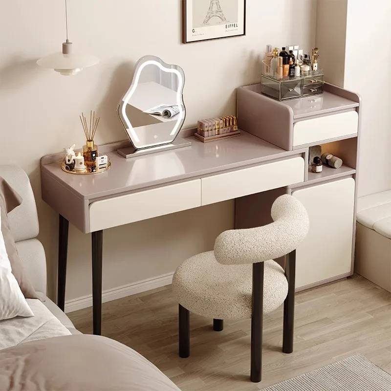 

Luxury Bedroom Vanity Table Mid Century Study Makeup Mirror Dressing Table Desk Drawers Comoda Pra Quarto Chinese Furniture