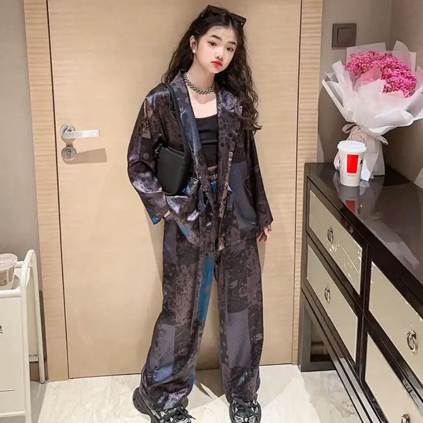 Girl Print Blazer Spring Autumn New Loose Coat + Pants 2pcs Suits Teenage Clothes Children Sets 4-16 Years Wz1228
Girl Print Blazer Spring Autumn New Loose Coat + Pants 2pcs Suits Teenage Clothes Children Sets 4-16 Years Wz1228