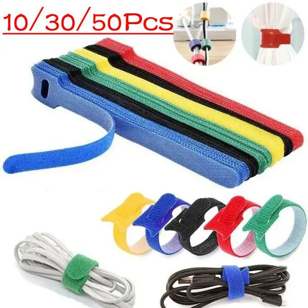 10/30/50pcs Releasable Cable Ties Plastics Nylon Hook Loop Wrap Zip Bundle Fastener Straps Detachable T-type Wire Organizer
10/30/50pcs Releasable Cable Ties Plastics Nylon Hook Loop Wrap Zip Bundle Fastener Straps Detachable T-type Wire Organizer
