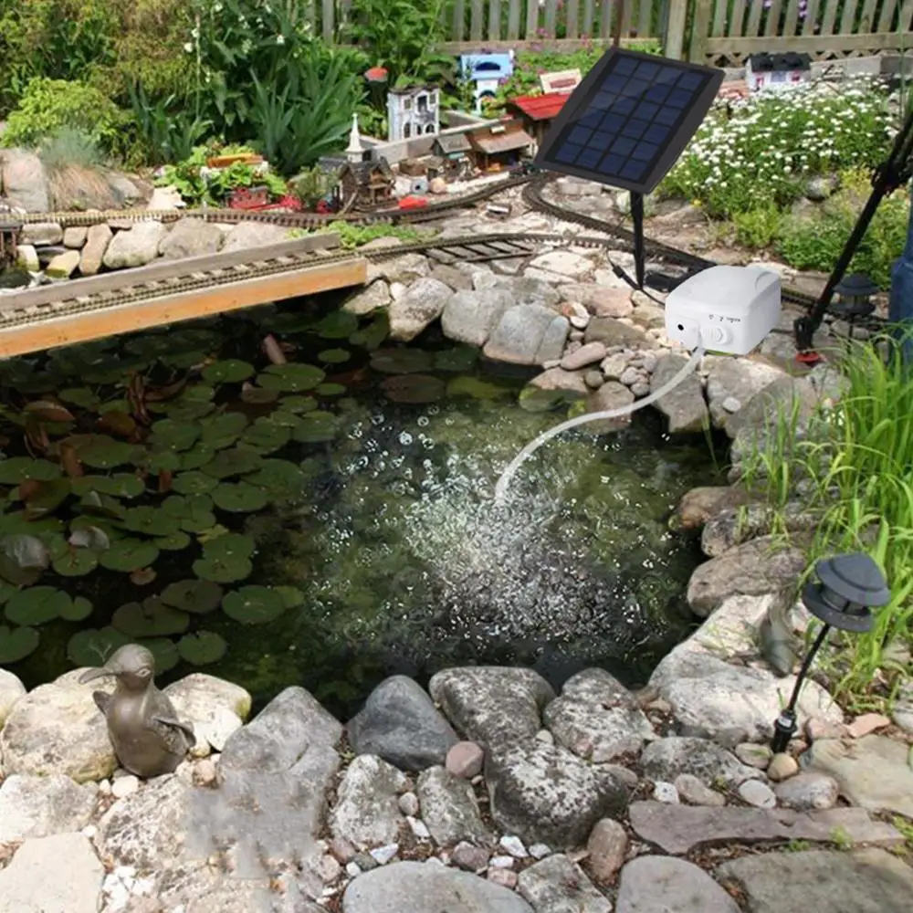 

YOUZI 3w Solar Oxygen Pump Air Pump Kit Usb Rechargeable Oxygen Generator Aquarium Fish Tank Outdoor Pond Garden Decor