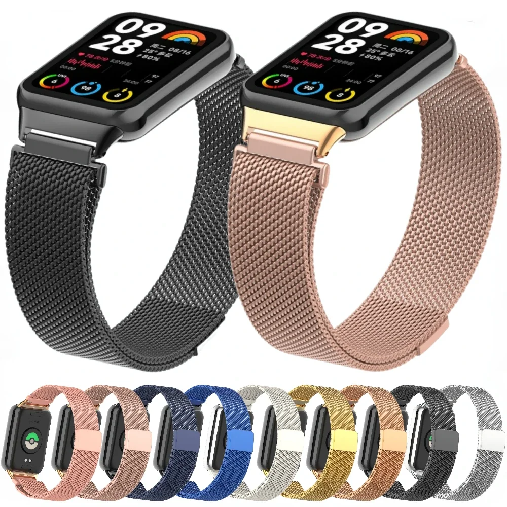 

Milanese Loop Strap for Xiaomi Mi Band 8 Pro Strap Magnetic Metal Replaceable Wristband Redmi Watch 4 Stainless steel Bracelet