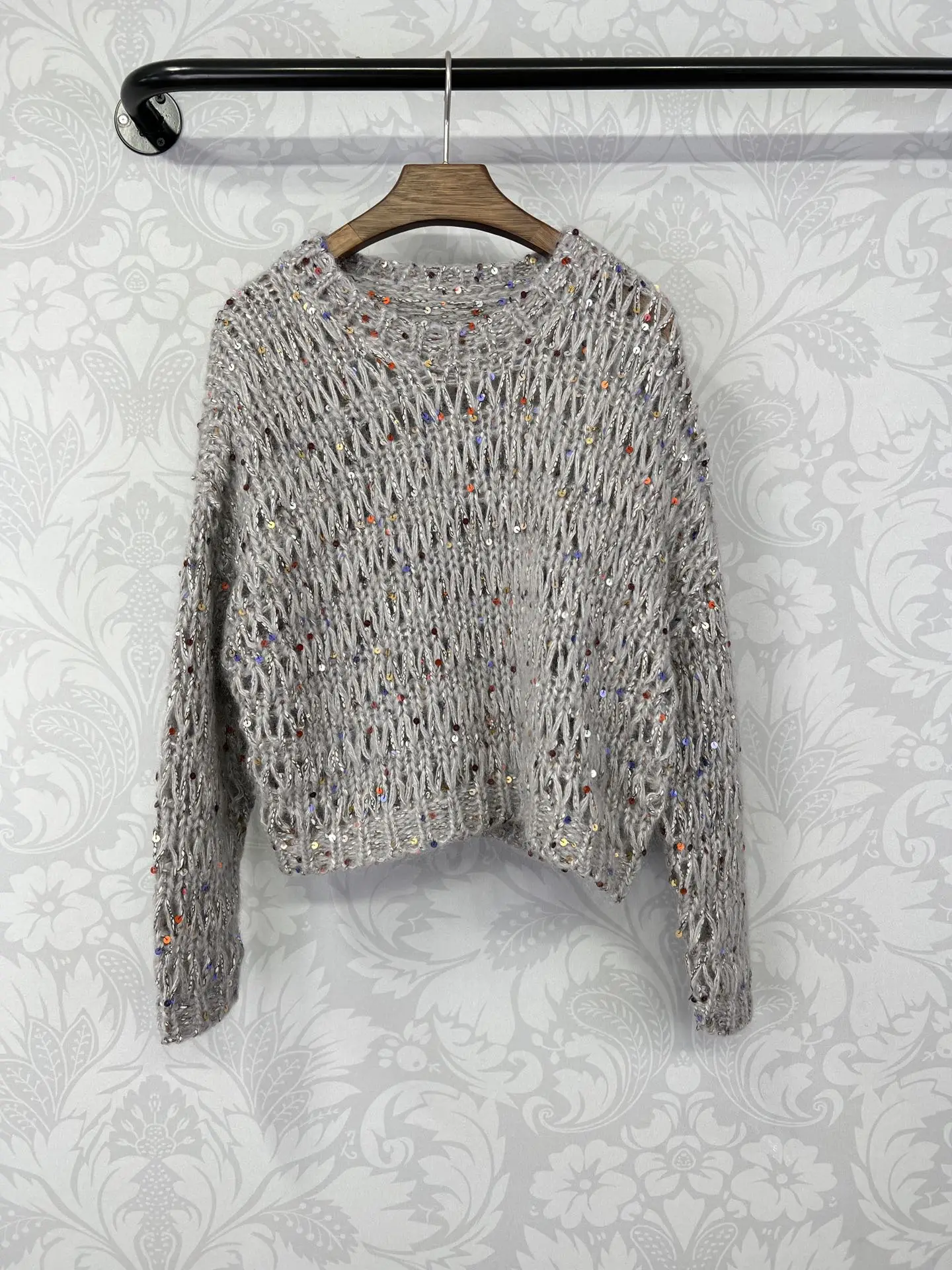2023 Women's Clothing crochet weave sparkly beaded embroidered sweater Autumn Winter New 1011
2023 Women's Clothing crochet weave sparkly beaded embroidered sweater Autumn Winter New 1011