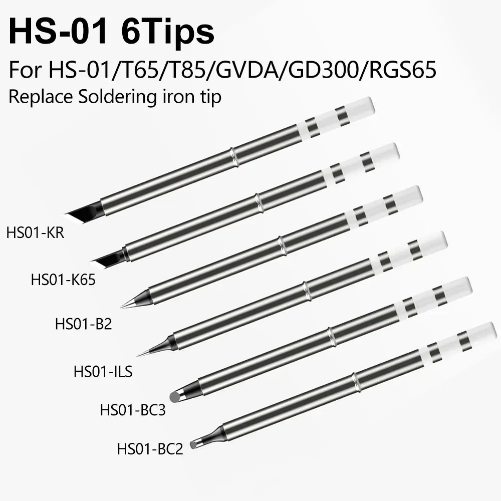 

HS01-KR K65 B2 ILS BC3 BC2 Welding Nozzle Knife Edge Horseshoe Replacement For Hs-01 T65 T85 GVDA GD300 RGS65 Soldering Iron Tip