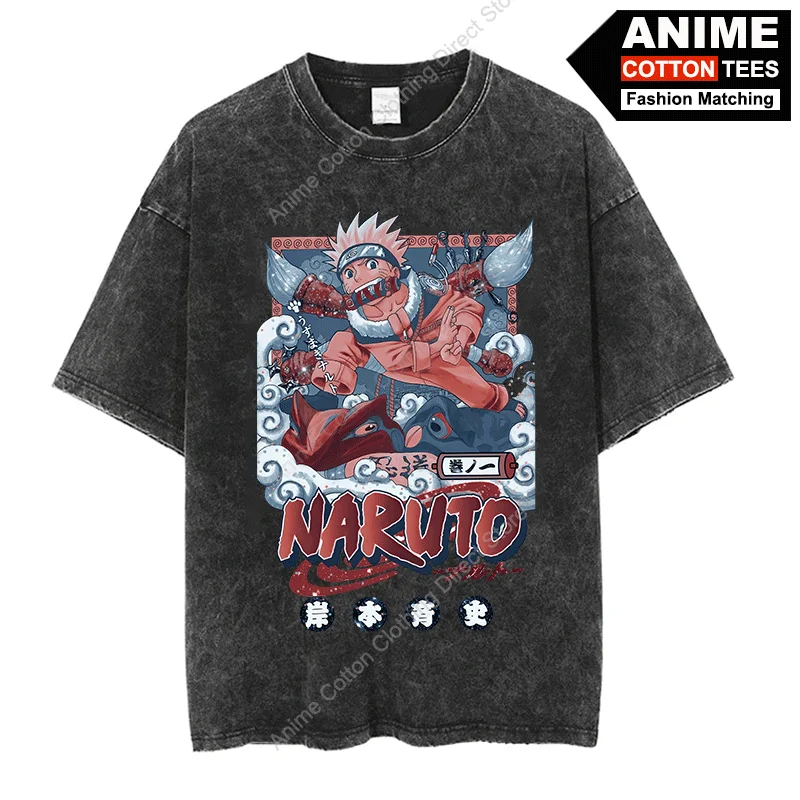 

Anime Naruto T-shirt Uzumaki Naruto Graphic T Shirt y2k Harajuku Unisex Hip Hop Streetwear Tops Cotton Vintage Loose Casual Tees