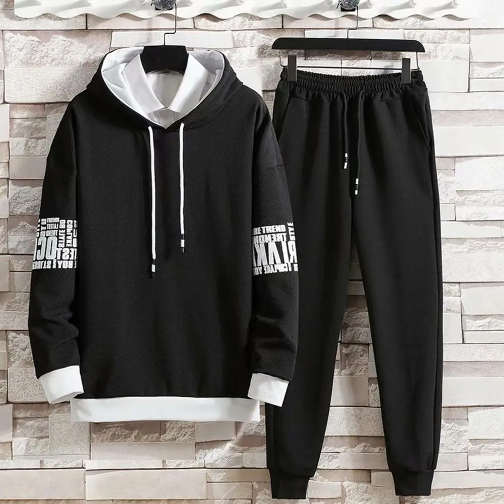 Casual Loose Sweatshirt Pants Set Men's Color Block Hooded Sweatshirt Jogger Pants Set with Drawstring Pockets Casual for Active
Casual Loose Sweatshirt Pants Set Men's Color Block Hooded Sweatshirt Jogger Pants Set with Drawstring Pockets Casual for Active