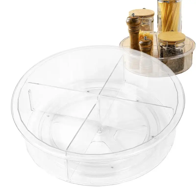 

Вращающийся Органайзер, прозрачный цилиндрический стеллаж для специй, Поворотный органайзер, принадлежности для банок, косметики, специй, соусов