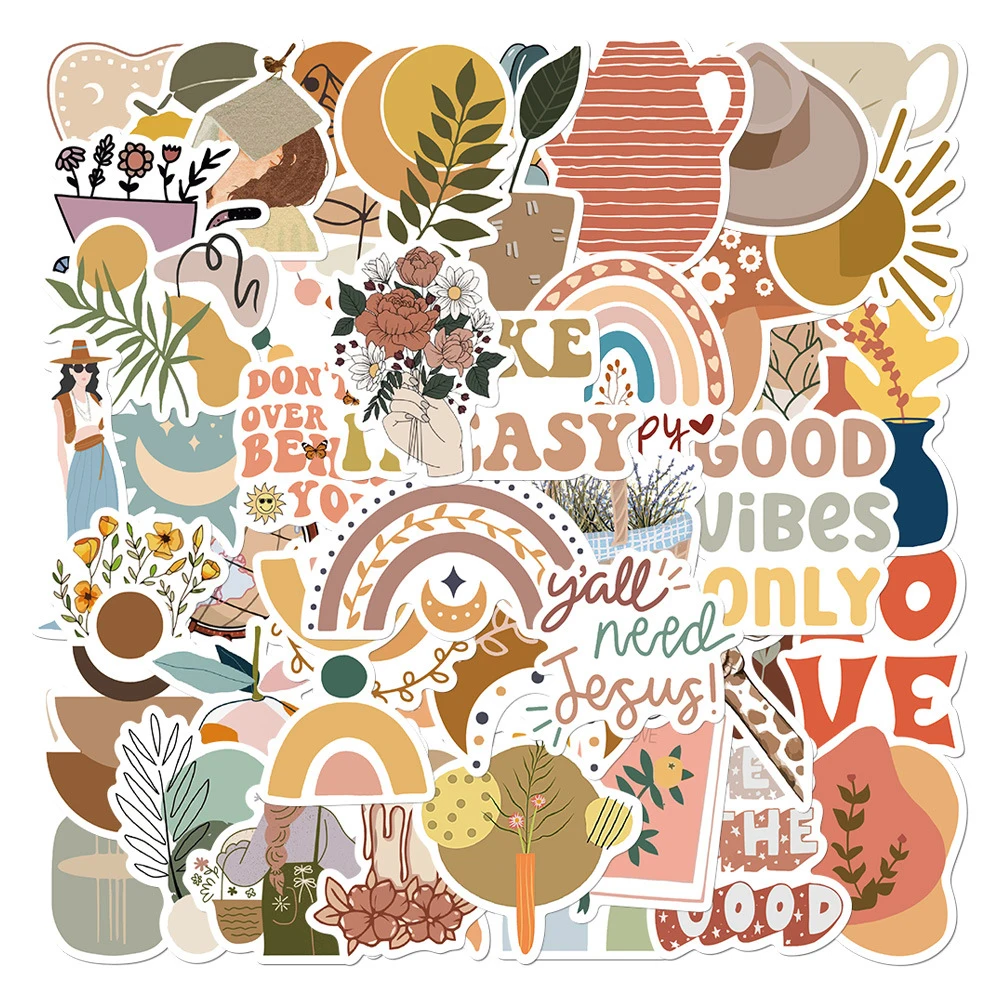 10/30/50/100pcs Bohemian Artsy Cartoon Stickers Aesthetic Decals DIY Scrapbooking Diary Laptop Waterproof Cute Kids Sticker Toys
10/30/50/100pcs Bohemian Artsy Cartoon Stickers Aesthetic Decals DIY Scrapbooking Diary Laptop Waterproof Cute Kids Sticker Toys
