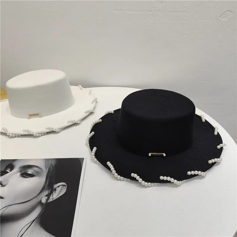 202309-shi ins chic winter wool felt or polyester pearl brim lady fedoras cap women leisure panama jazz hat
202309-shi ins chic winter wool felt or polyester pearl brim lady fedoras cap women leisure panama jazz hat