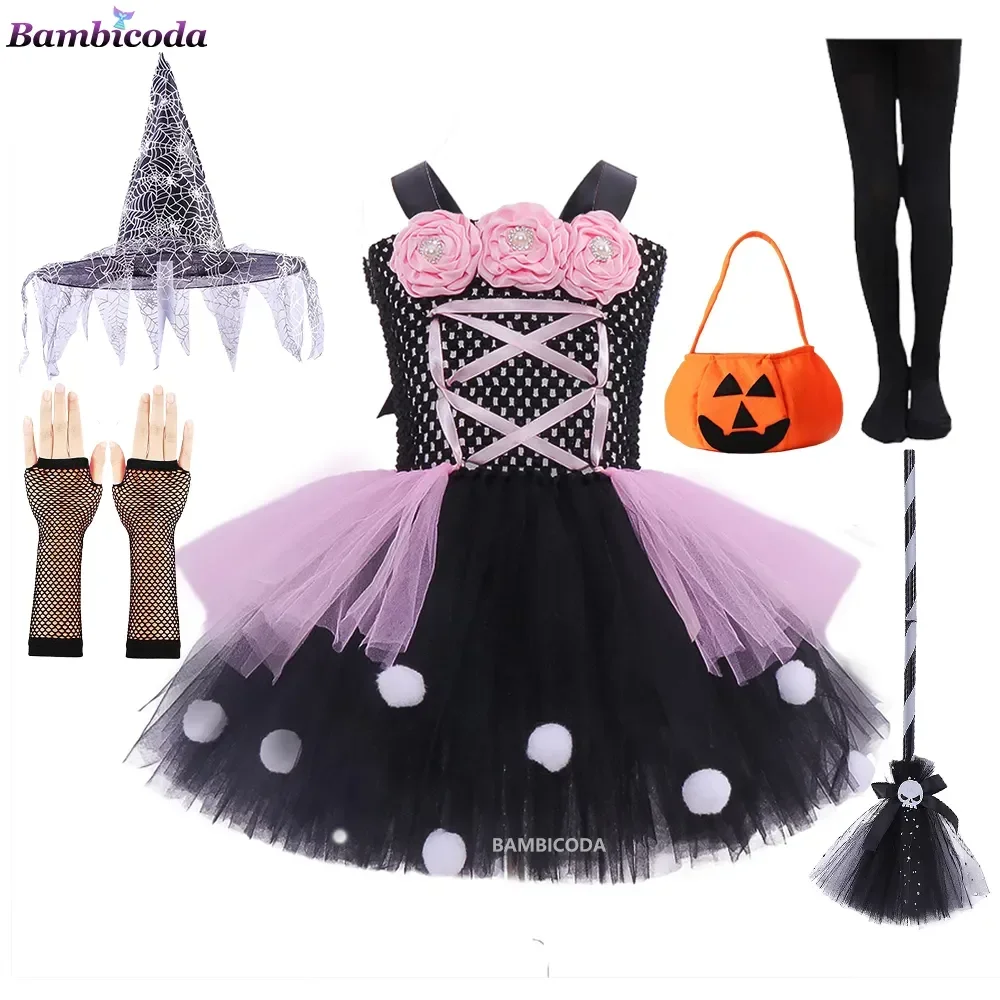 Girls Witch Halloween Dress Toddler Kids Children Cosplay Vampire Princess Dress Up Clothes Hat Carnival Fancy Party Costume 
Girls Witch Halloween Dress Toddler Kids Children Cosplay Vampire Princess Dress Up Clothes Hat Carnival Fancy Party Costume
