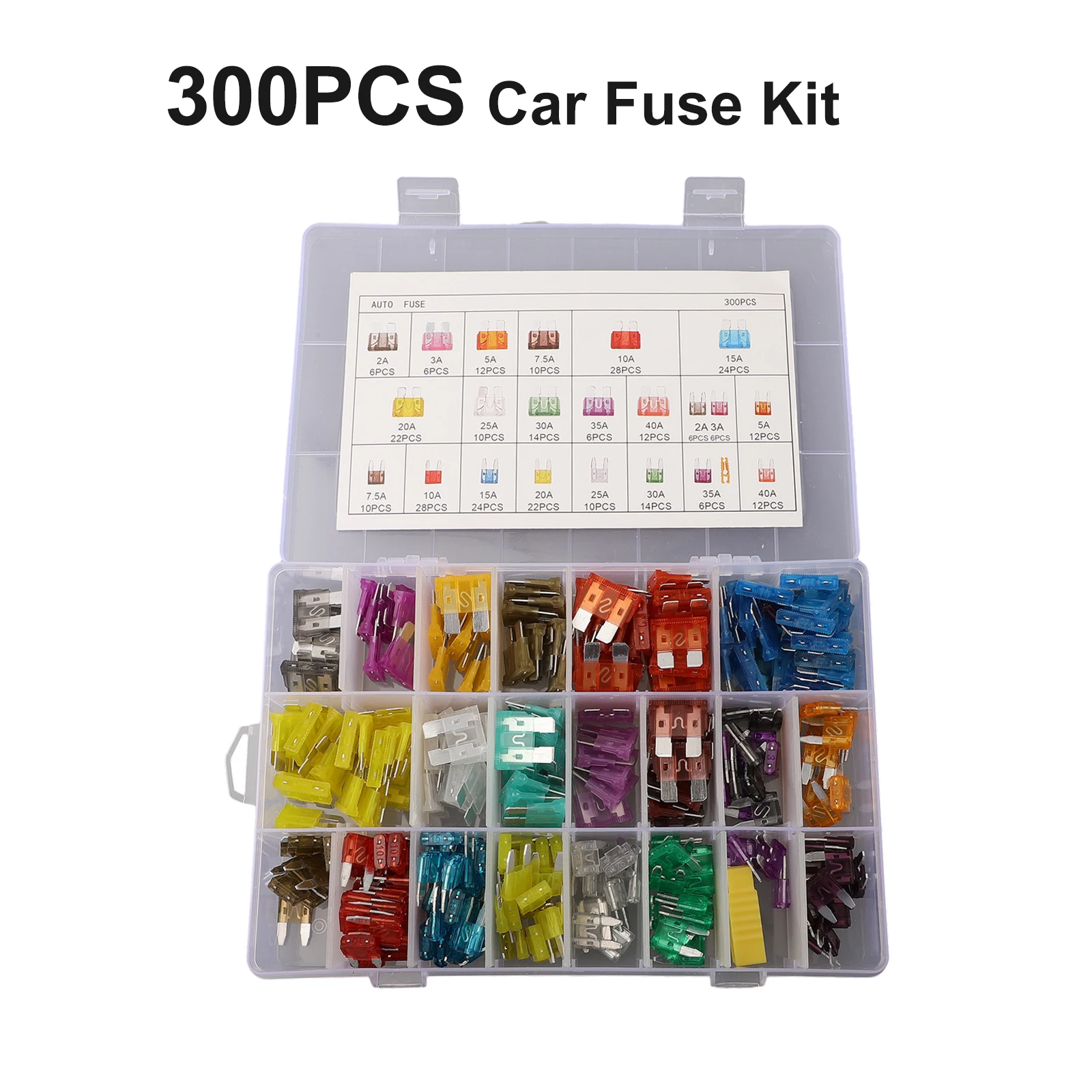 300X/Set Fuse Car Blade Fuse Assortment Assorted Kit Mini Small Size Blade Set & Plastic Shell Box Car Replacement Accessories
300X/Set Fuse Car Blade Fuse Assortment Assorted Kit Mini Small Size Blade Set & Plastic Shell Box Car Replacement Accessories
